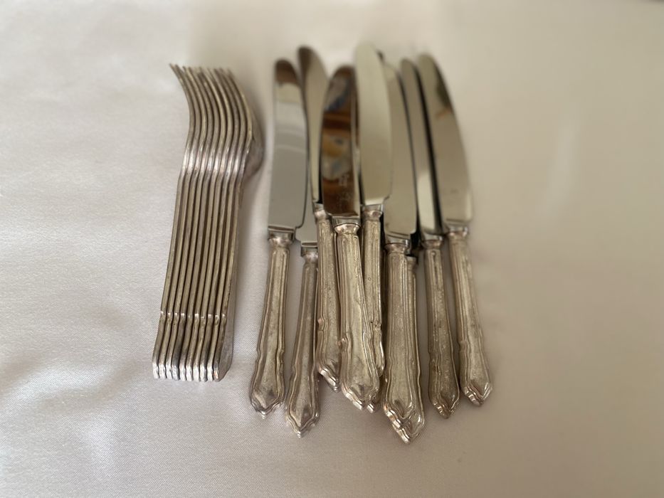 Faqueiro  de prata,Arthur Price of England de carne e fruta