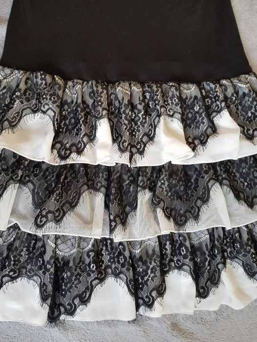 Nowa cudna sukienka falbanki koronka ASOS 36 S