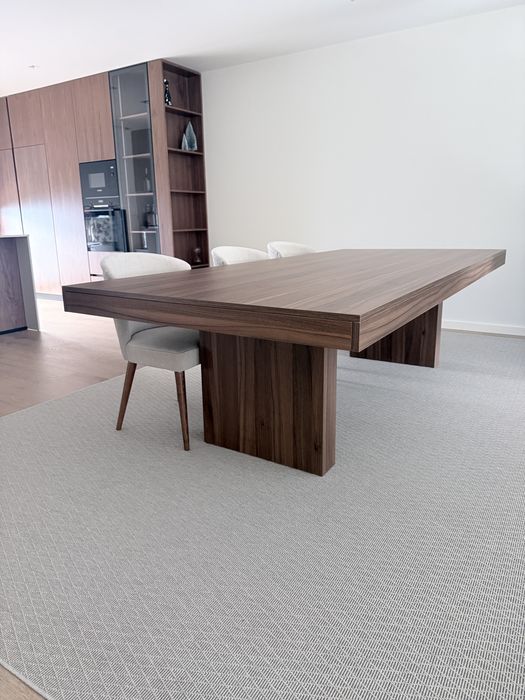 Mesa de jantar melamina - Nogueira