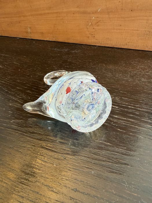 Stary szklany łabędz prl nie ryba N