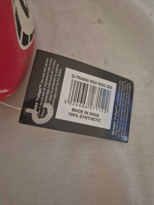 Piłka do Rugby Gilbert G-TR4000 Biały 28 cm