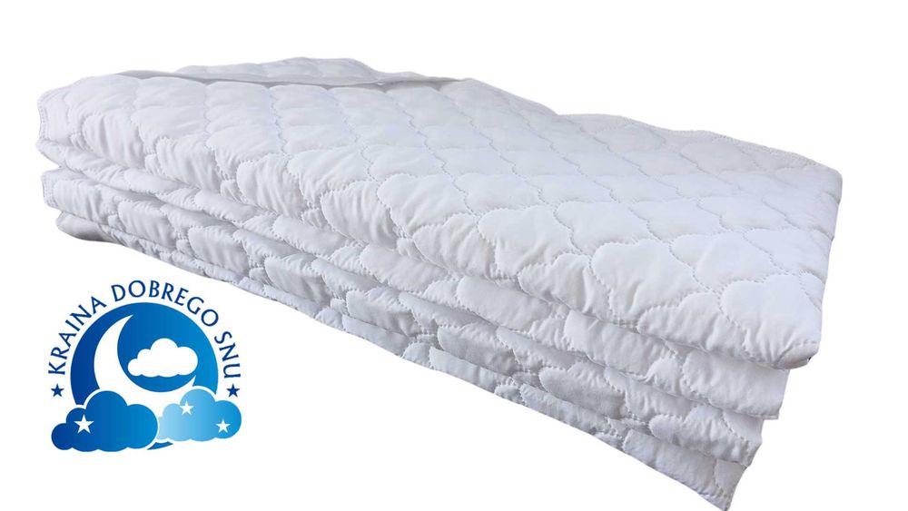 Pikowany ochraniacz na materac z gumami 120x200 KRAINA DOBREGO SNU