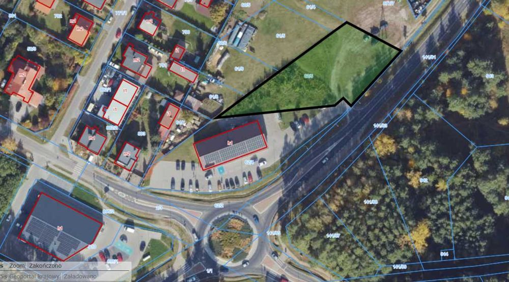Działka inwestycyjna 2206 m² Zakrzewo, obok Dino