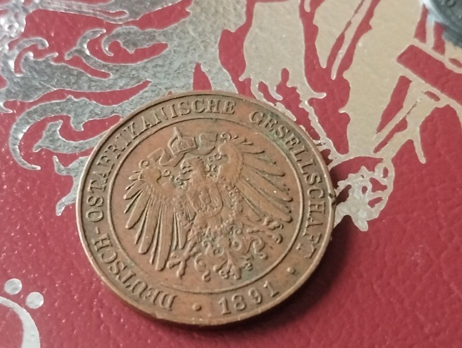 1 песа 1891 германская восточная африка