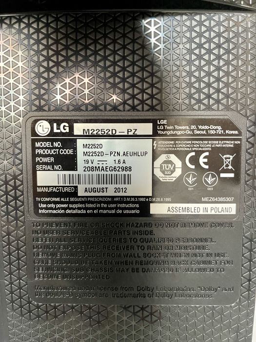 Monitor/TV LG M2252D