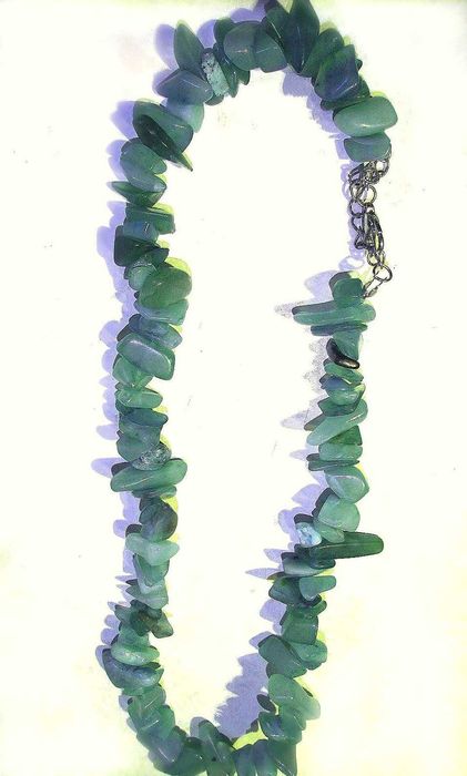Намисто із  зеленого авантюрину  та  аквамарину