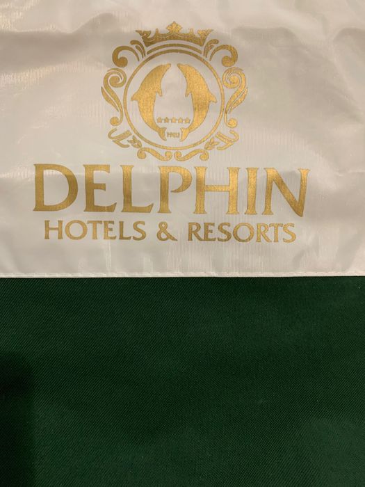 Torba plażowa duża, biała ze złotym napisem