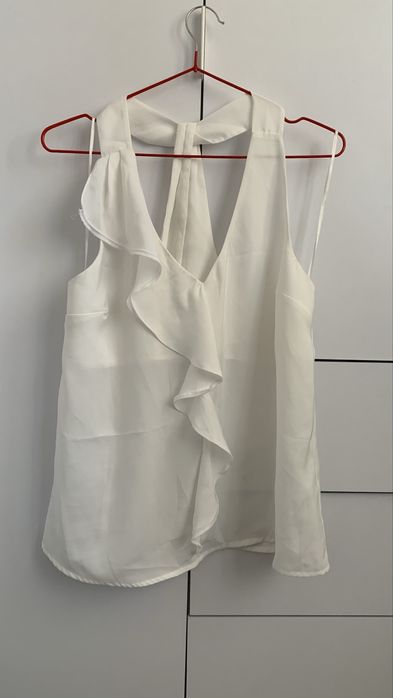 Маєчка тоненька, молочна напівпрозора h&m р 40