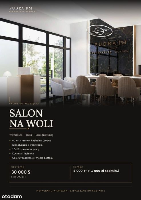 Sprzedaż Salonu Продажа Салона Красоты