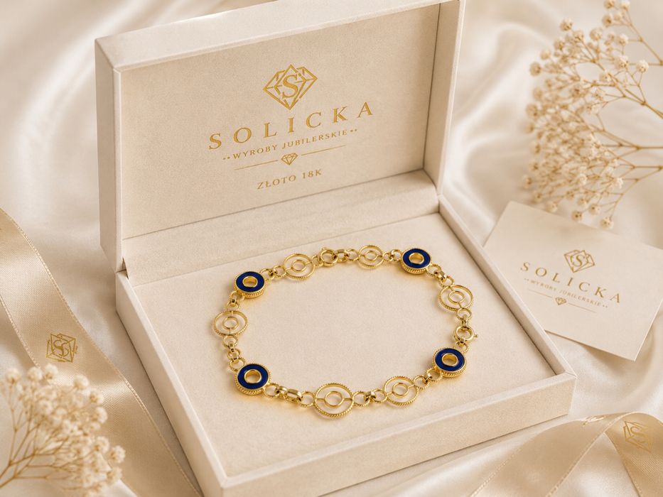 Złota bransoletka damska 18K