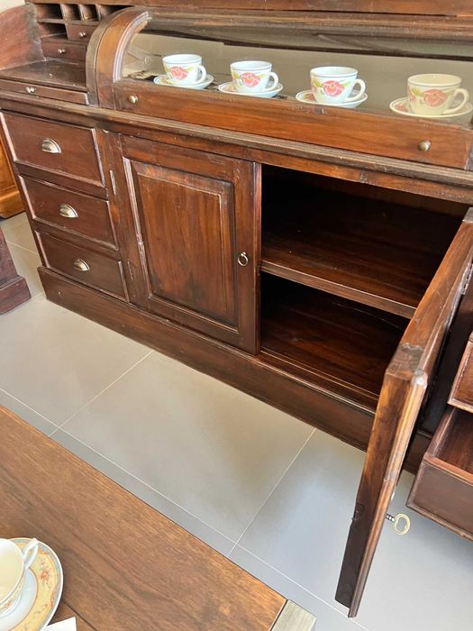 Kredens aptekarski witryna biblioteka drewno tekowe