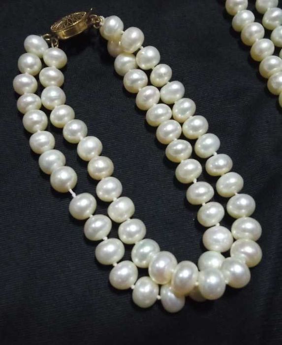 Жемчуг натуральный  , Жемчужное ожерелье, колье , бусы+ браслет