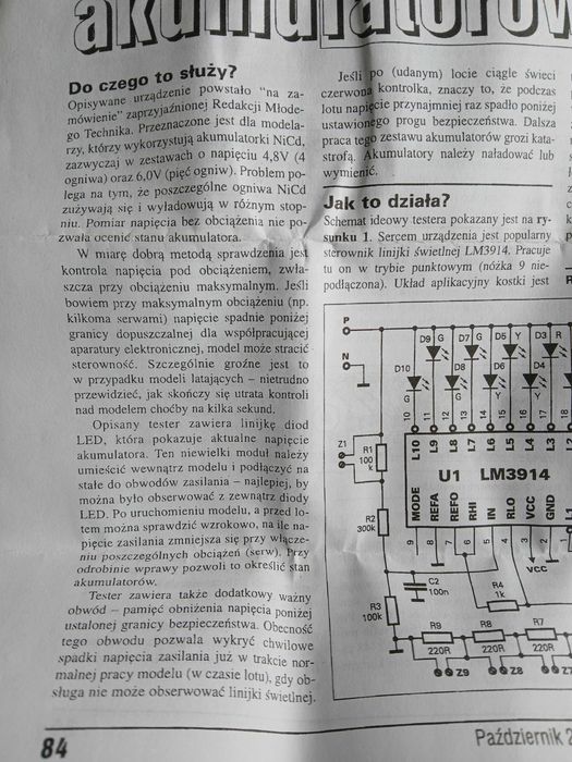 Modelarski tester akumulatorów Ni-Cd Ni-MH kit AVT 2448