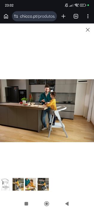 Cadeira alimentação Chicco + torre de desenvolvimento Chicco