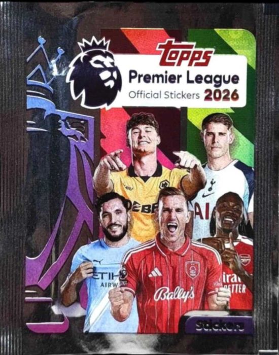Kolekcja naklejkowa Premier League topps 2026 - saszetka