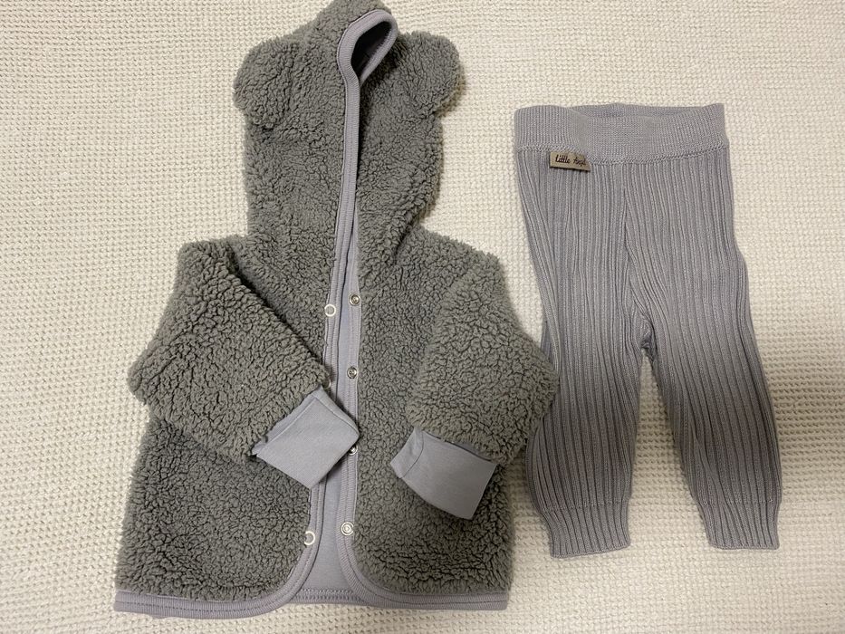 Тепла курточка тедді і штанішки, 62-68р