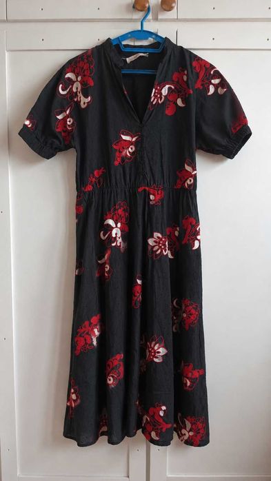Czarna sukienka damska 3/4 rozmiar M TORY BURCH