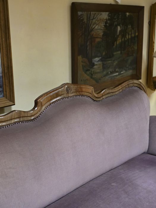 Elegancka sofa trzyosobowa Ludwik Filip