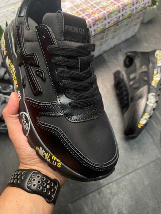 ТРЕНДОВЫЕ! 43 (27,5 см.) PREMIATA MICK премиата мик черные кроссовки