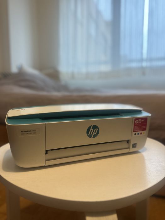 Impressora HP DeskJet 3762 - branca e azul