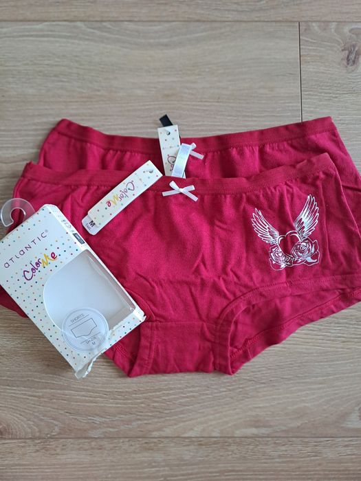 2x Majtki damskie Atlantic, rozmiar M, serce