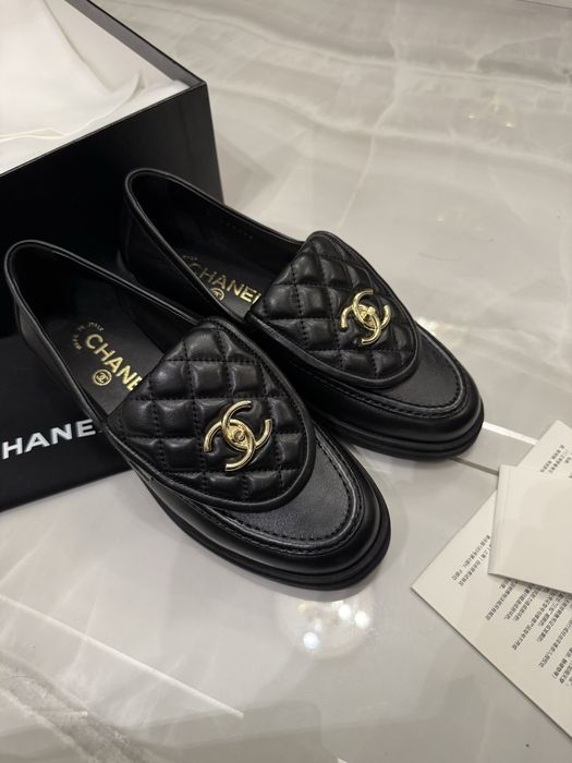 Mokasyny Chanel black leather