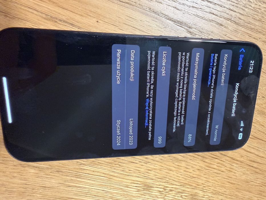 Iphone 15 pro 128 GB tytan czarny