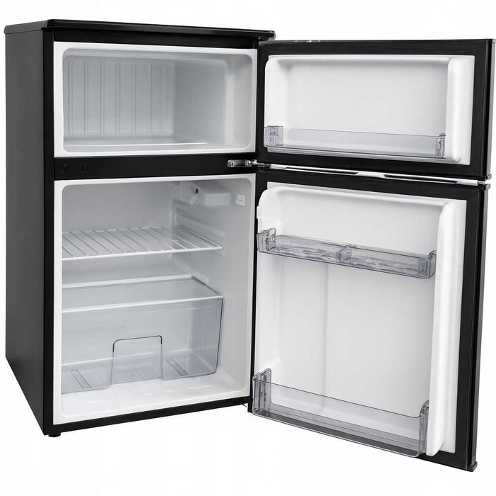 MAŁA LODÓWKA Z ZAMRAŻARKĄ biurowa hotelowa pod blatowa 85CM 89L CZARNY