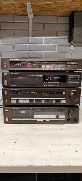 Wieża GRUNDIG V 7200, CD 7550, T 7200. Vintage