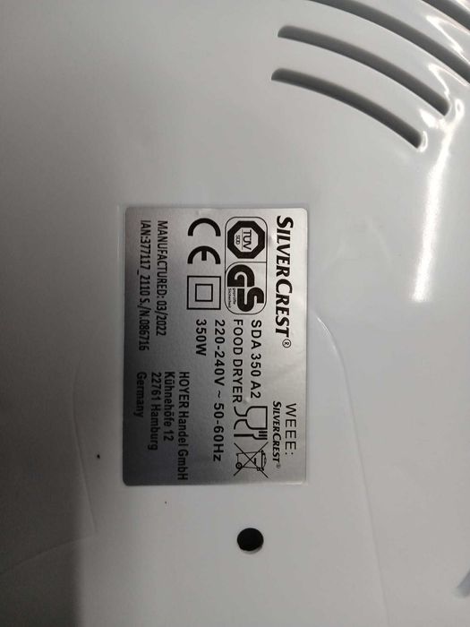 Desidratador de alimentos Silvercrest SDA 350 A2