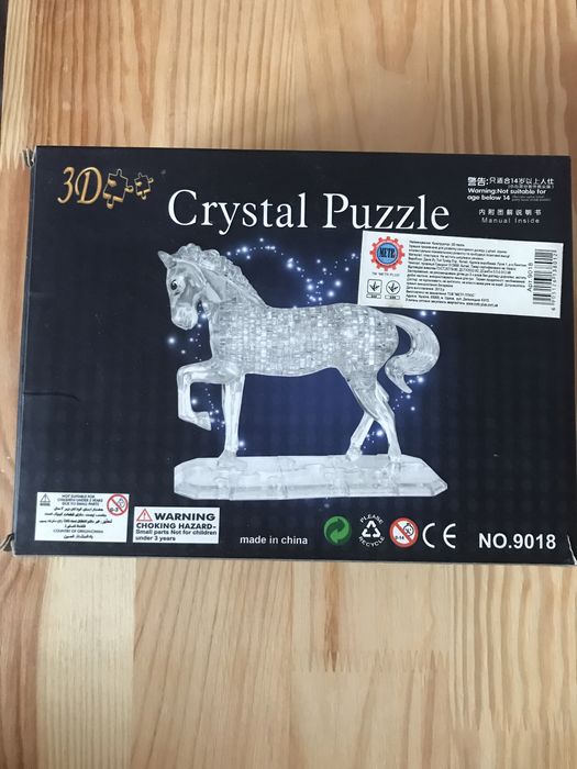Кінь 3D кристалічний пазл об‘мний.
