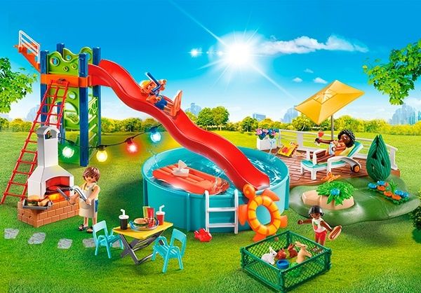 Playmobil Festa na Piscina com escorrega NOVO