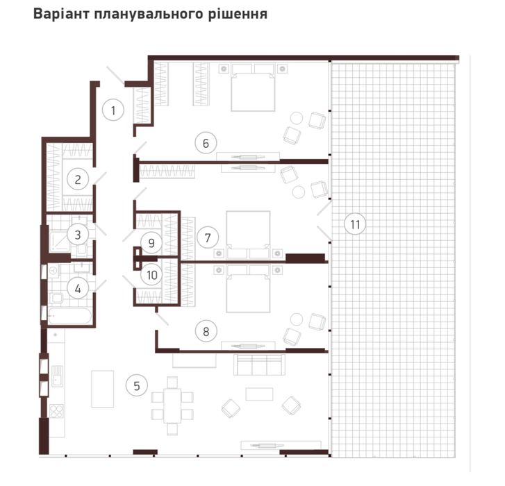 Багатокімнатна квартира за адресою Оболонський просп. (площа 203 м²) - Atlanta.ua - фото 10