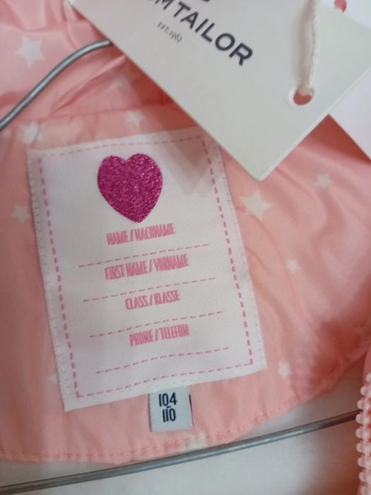 Kurtka dla Dziewczynki Nowa Tom TAILOR Metki