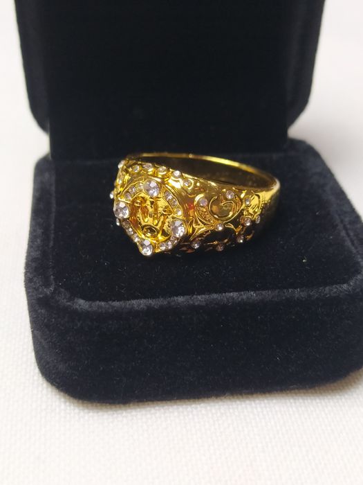 Sygnet męski korona cyrkonie