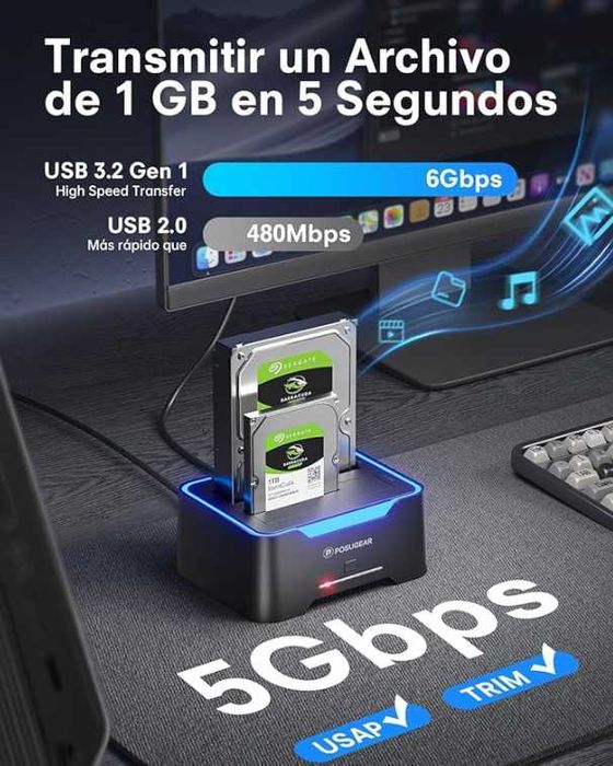 Armazenamento para Hard Discs - ACASIS EC-7352 Novo + POSUGEAR Novo