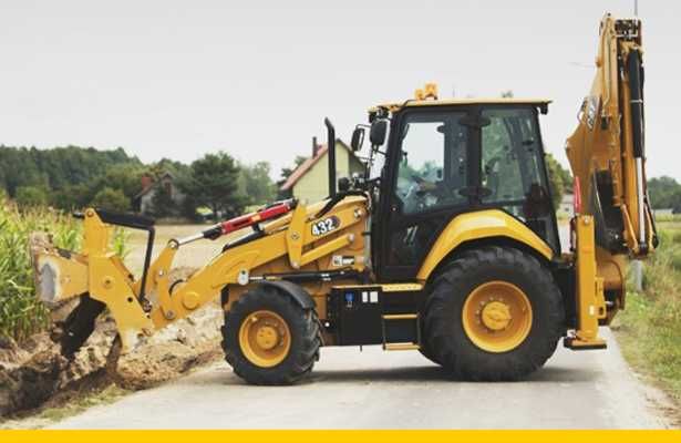 Usługa koparko - ładowarką, mini koparką, koparką kołową,  long, stawy