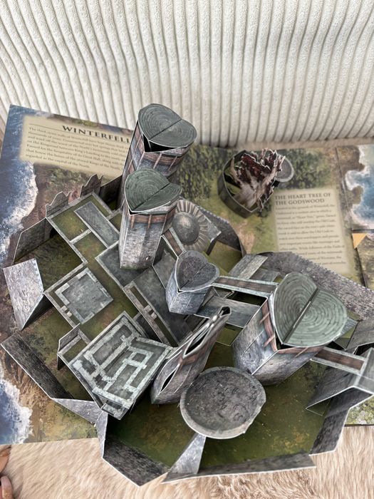 Książka game og thrones , trójwymiarowe ilustracje typu pop-up