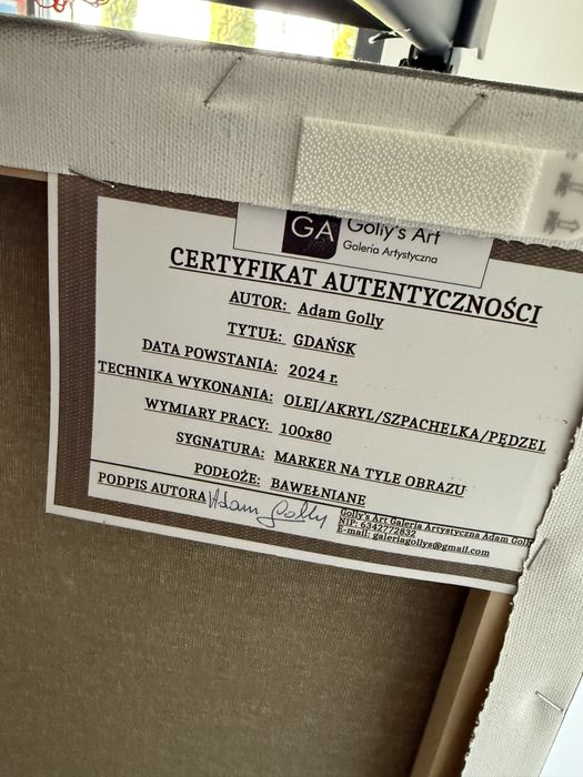 Obraz olejny GDAŃSK 100x80 ART