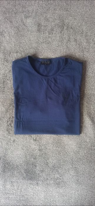 Granatowy męski dopasowany t-shirt basic bawełniana rozmiar M Vistula