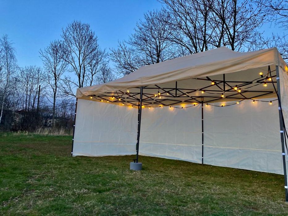 Wynajem namioty expresowe, namiot 3x6 + lampki LED