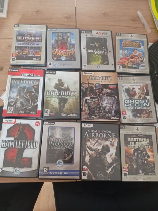 60 gier PC  w tym Call of Duty, Battlefield, GTA, Max Payne