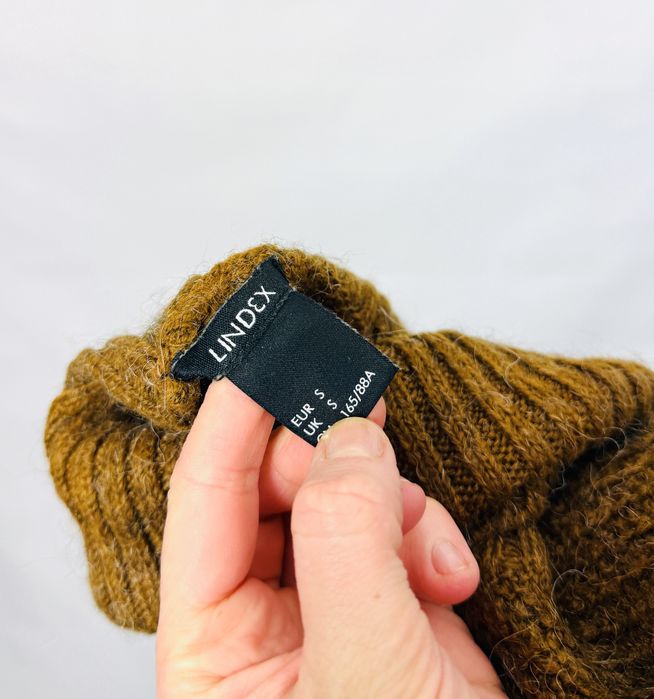 Brązowa tunika sweter bez rękawów S 36