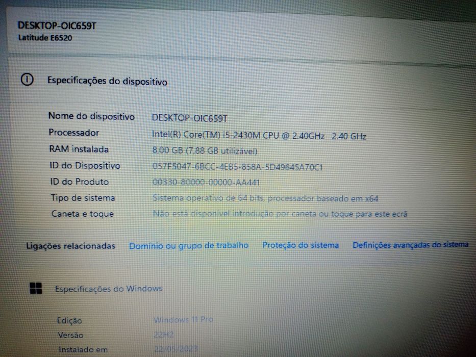 Portátil Só Hoje Dell Latitude. E6520