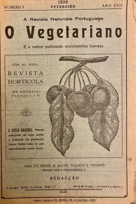O vegetariano edição inicio século XX