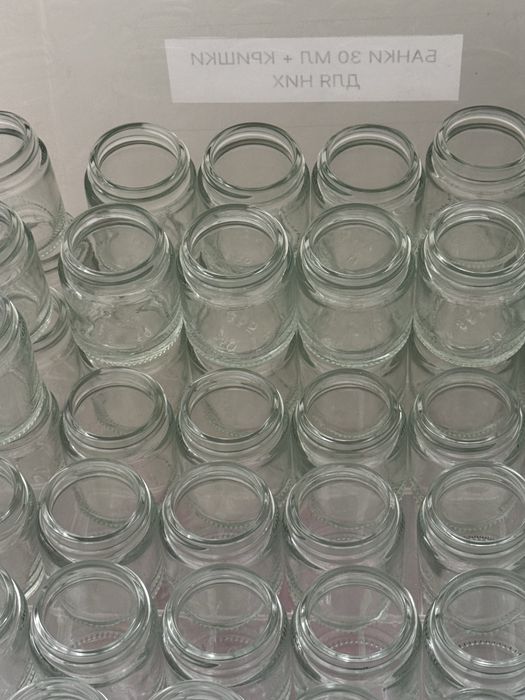 Скляна баночка для крему, тара для свічок, банка для крему