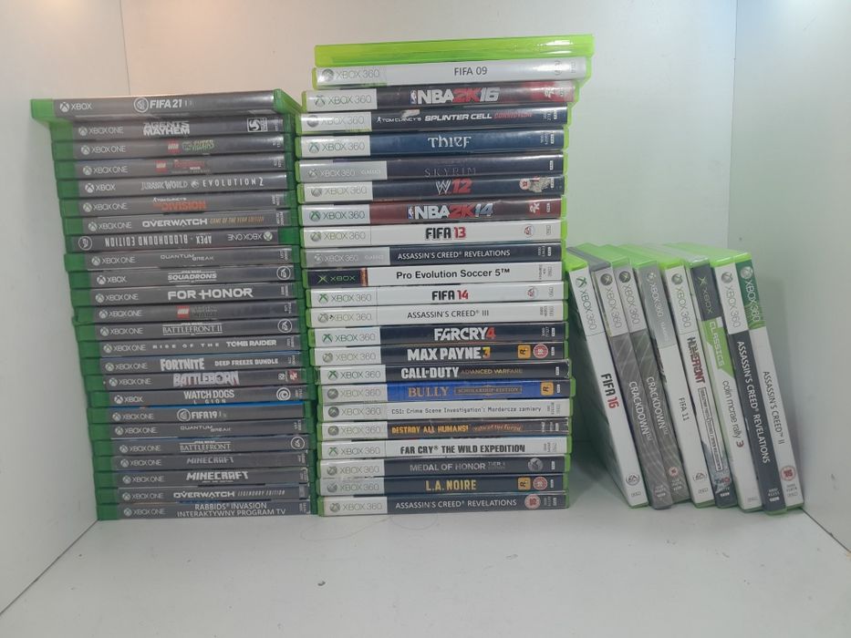 vintage retro gry xbox one series 360 og bully fifa honefront collin assassin far cry la noire call of duty max Payne thief nba skyrim minecraft lego