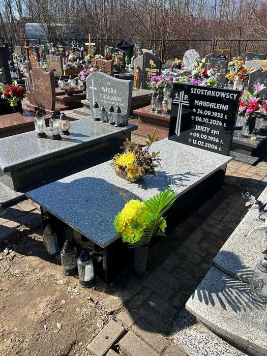 Nagrobek z płytą granitową strzegom.