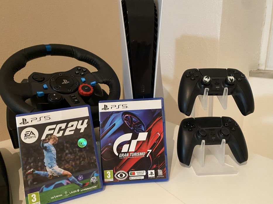 PS5 dois comandos com pack de simulador para conducir jogos de carros
