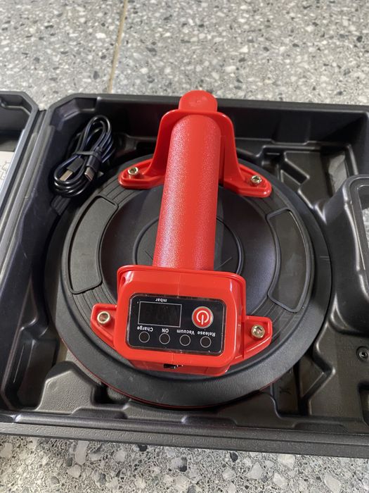 Нова акумуляторна вакуумна присоска для плитки Rubi OCTO-USB ENERGY (140 кг) з автопідкачкою в кейсі